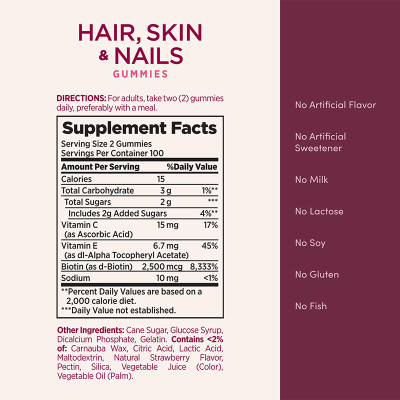 OEM Hair Skin & Nails Gummies with Biotin & Collagen Manufacturer