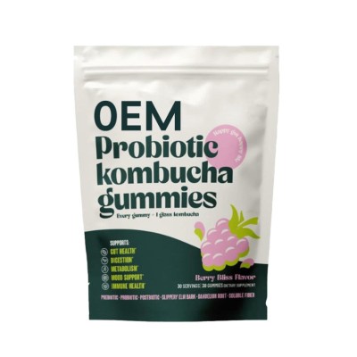 Probiotic Kombucha Gummies | Berry Flavor | Gluten Free | Private Label | OEM/ODM