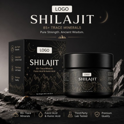Shilajit Resin Supplement | Premium Resin Formula | Fulvic Acid & Minerals | Men's Wellness |OEM/ODM