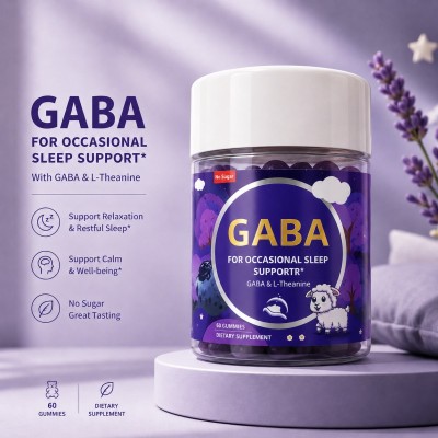 GABA Sleep Support Gummies | Sugar-Free Style | GABA & L-Theanine Formula | Sleep Wellness | OEM/ODM