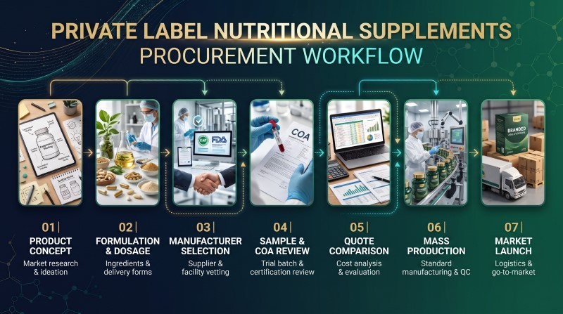 Private label nutraceutical manufacturers and supplement sourcing process