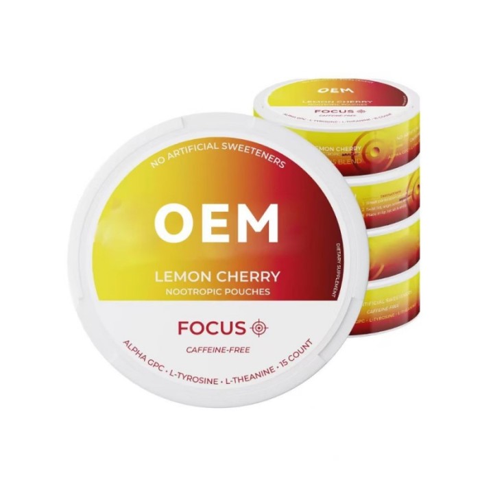 Nootropic Oral Pouch | Caffeine-Free | Alpha GPC, L-Tyrosine & L-Theanine | Focus Support | OEM/ODM