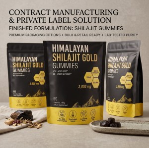 Himalayan Shilajit Gold Gummies | Shilajit, Ashwagandha & Sea Moss | Men's Vitality | OEM/ODM