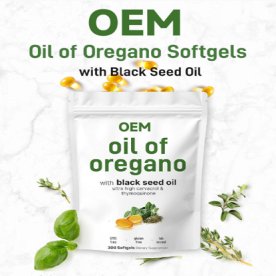 Oregano Oil Softgels | Oregano + Black Seed Oil 2-in-1 Formula | Supports Immune Health|OEM/ODM