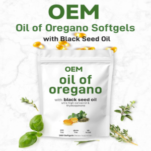 Oregano Oil Softgels | Oregano + Black Seed Oil 2-in-1 Formula | Supports Immune Health|OEM/ODM