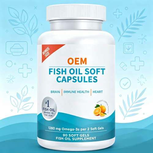 Fish Oil Softgels | Pure, High-Quality Omega-3 | Supports Heart, Brain, and Immune Health|OEM/ODM