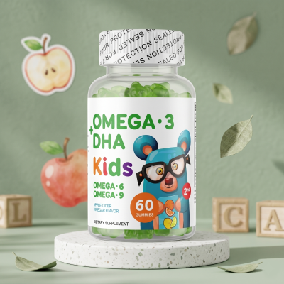 Children's Omega-3 Gummies | Apple Cider Vinegar Flavor | Supports Daily Growth Nutrition |OEM/ODM
