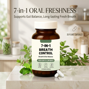 7-in-1 Breath Management Capsules | With Sodium Copper Chlorophyllin | Vegan Formula|OEM/ODM