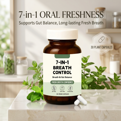 7-in-1 Breath Management Capsules | With Sodium Copper Chlorophyllin | Vegan Formula|OEM/ODM
