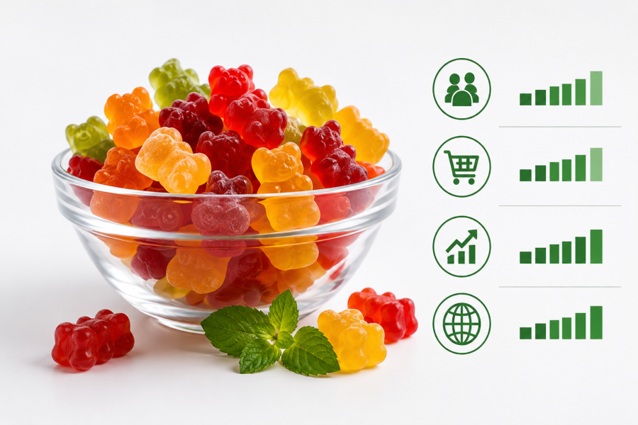 Nutritional supplement gummies manufacturing process