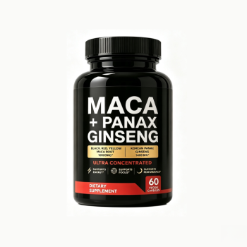 Maca Root Panax Ginseng Capsules | Herbal Botanical Blend | Men's Wellness Formula | OEM/ODM