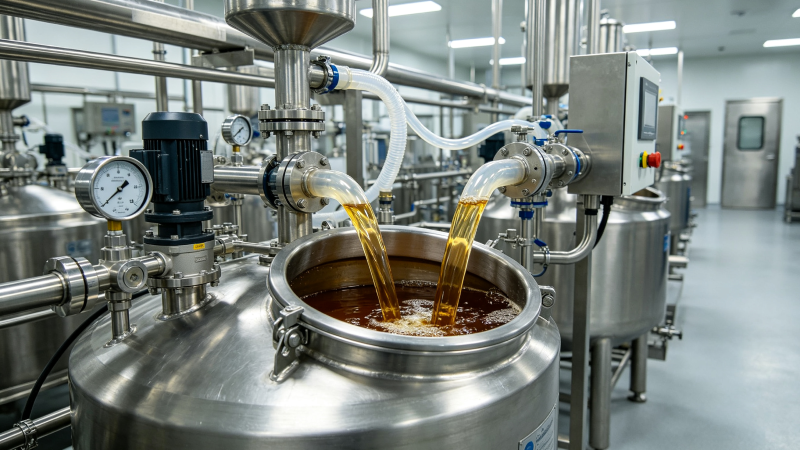 Liquid supplement manufacturing production line with automated filling equipment