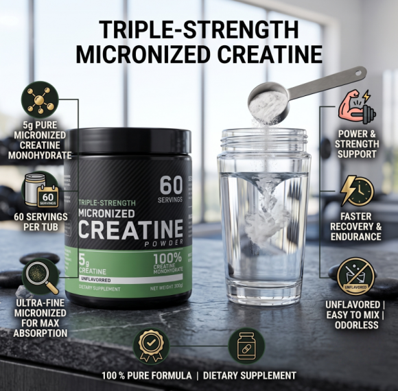 Creatine Monohydrate Powder| Micronized Formula| 5g Creatine Per Serving| Sports Nutrition| OEM/ODM