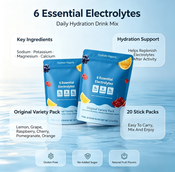 Electrolyte Powder Duo Pack|Hydration Variety Formula|Electrolytes & Magnesium Blend|Sports|OEM/ODM