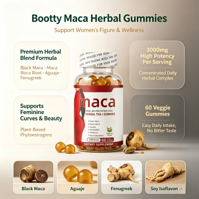 Maca Gummies | Feminine Wellness Formula | Maca Root & Botanical Blend | Beauty Wellness | OEM/ODM