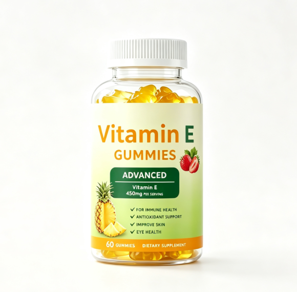 Vitamin E Gummies | Advanced Formula | Vitamin E & Fruit Flavor Blend | Beauty Wellness | OEM/ODM