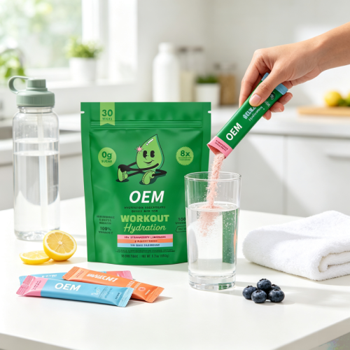 Electrolyte Powder|Multi-Electrolyte Formula|Portable Single-Serving Sticks|Assorted Flavors|OEM/ODM