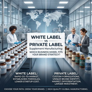 White Label vs Private Label Supplement Manufacturing: Which Model Is Right for Your Brand?