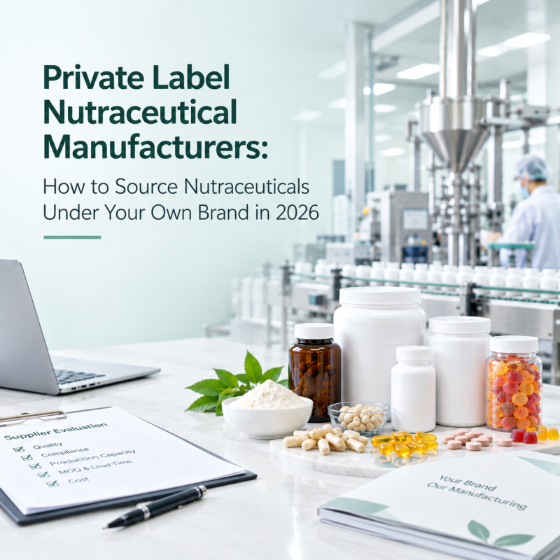 Private Label Nutraceutical Manufacturers: How to Source Nutraceuticals Under Your Own Brand in 2026