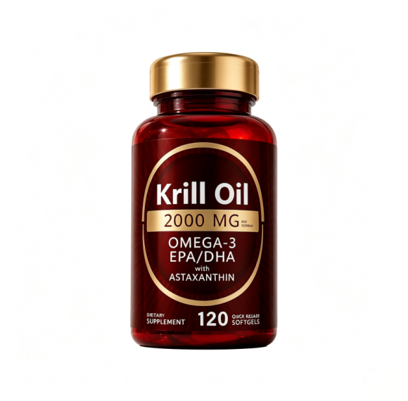 Antarctic Krill Oil Softgels | 2000mg Per Serving | EPA/DHA + Astaxanthin | OEM/ODM