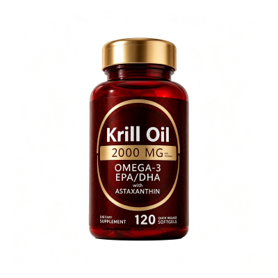 Antarctic Krill Oil Softgels | 2000mg Per Serving | EPA/DHA + Astaxanthin | OEM/ODM