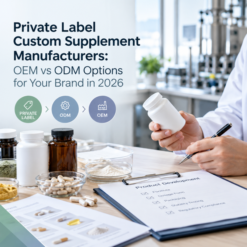 Private Label Custom Supplement Manufacturers: OEM vs ODM Options for Your Brand in 2026