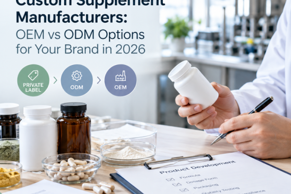 Private Label Custom Supplement Manufacturers: OEM vs ODM Options for Your Brand in 2026