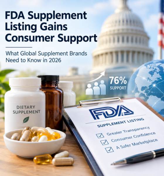 FDA Supplement Listing Gains Consumer Support: What Global Supplement Brands Need to Know in 2026
