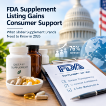 FDA Supplement Listing Gains Consumer Support: What Global Supplement Brands Need to Know in 2026