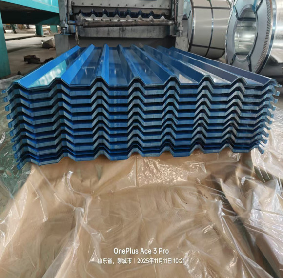 Prepainted corrugated steel roofing sheet