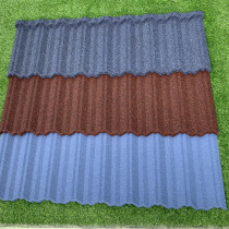 Stone coated metal roof tiles
