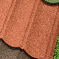 Terracotta stone coated metal roof tile color sample