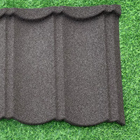 black stone coated metal roof tile color sample