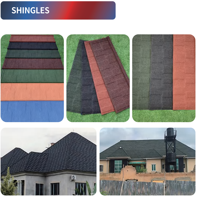 stone coated metal roof tile Shingles type