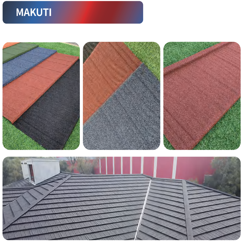 stone coated metal roof tile Makuti type