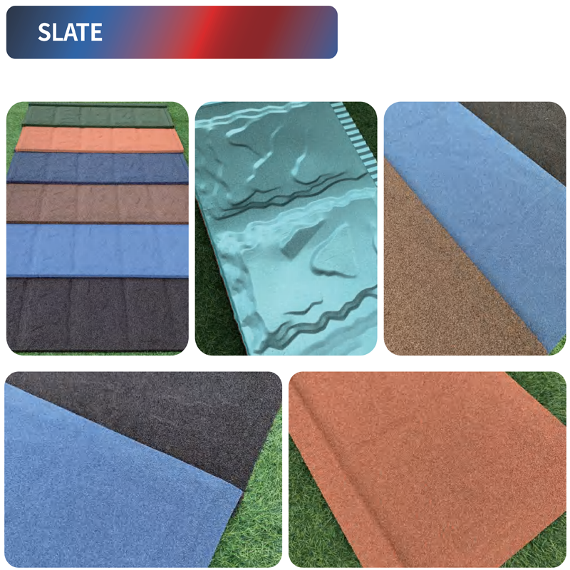 stone coated metal roof tile Slate type
