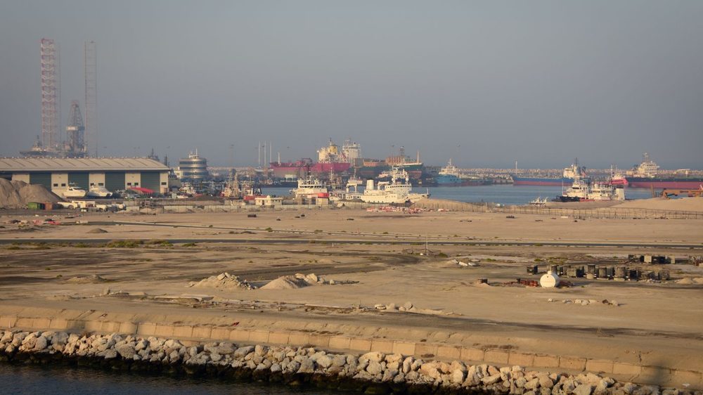 Industrial port in Dubai, United Arab Emirates