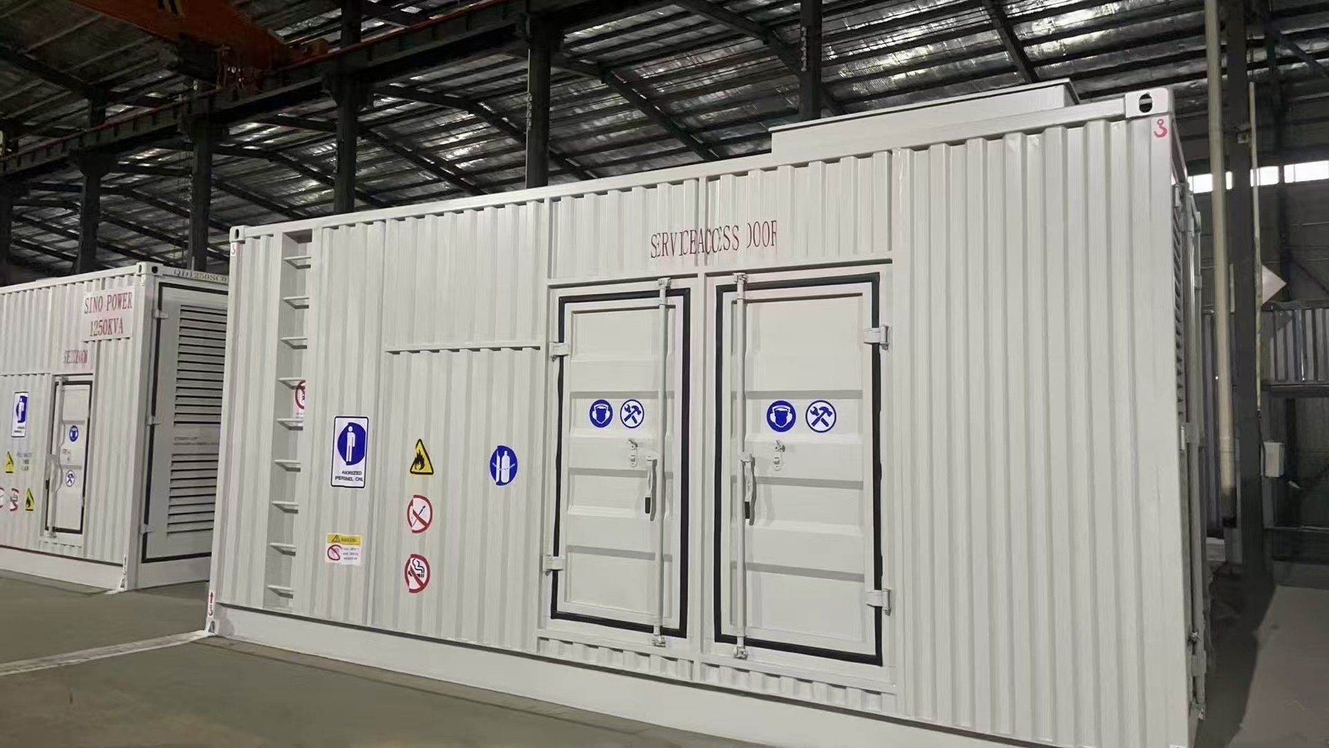 Energy equipment being professionally packed with protective film, cushioning and wooden crate at factory