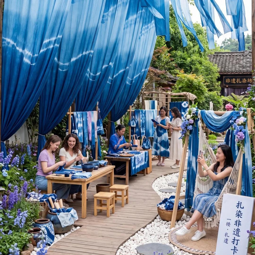 Travel to Wuzhen, visit the minimalist Muxin Art Museum, and experience making blue calico fabric. As evening falls, take a boat for night cruising, enjoying the water theater and countless lights.