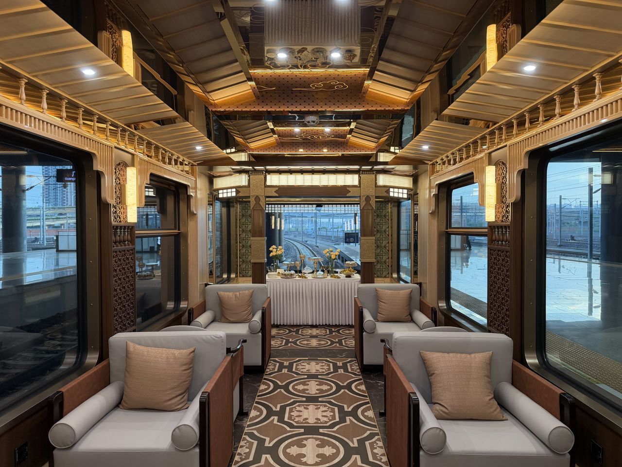 Panda Trail tourist train interior