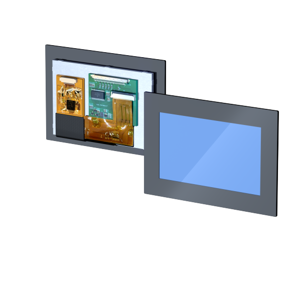 4.3" High-Brightness Industrial TFT LCD Display Module | Optical Bonded PCAP Touch Screen