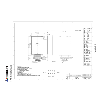3.5-inch 320 × 480 Resolution TFT-LCD Display Module (500 cd/m²)