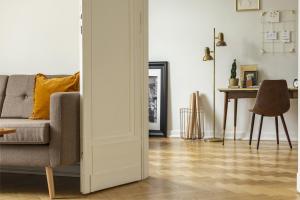 Light Natural Oak Herringbone Flooring in a Sydney Harbour Luxury Condominium
