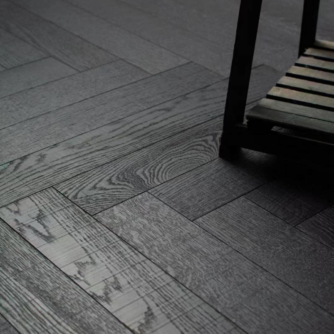 Dark Herringbone Oak Flooring for a Dubai Luxury Penthouse