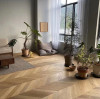 Still, Warm, and Whole — A Natural Oak Chevron Floor in a Kyoto Japandi Loft