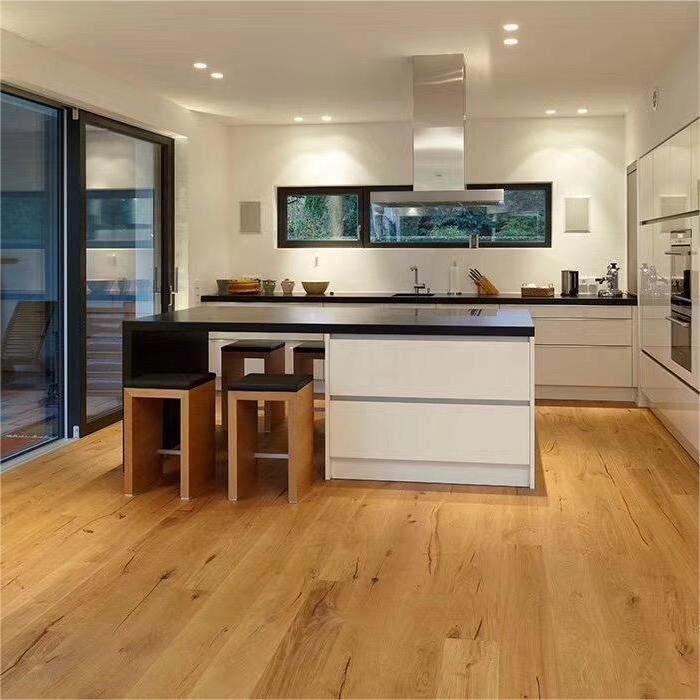 Canada  herringbone oak wood flooring installed