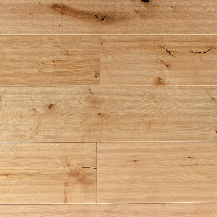 Hand Scraped Natural Oak Wide Plank Engineered Flooring 260mm | AMUER AM-06
