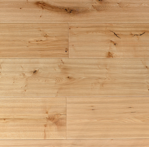 Hand Scraped Natural Oak Wide Plank Engineered Flooring 260mm | AMUER AM-06
