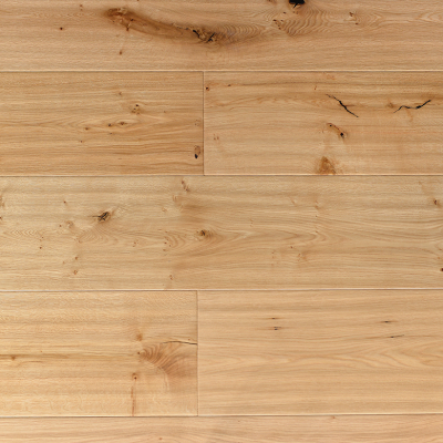 Hand Scraped Natural Oak Wide Plank Engineered Flooring 260mm | AMUER AM-06