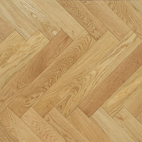 Brushed Natural Oak Herringbone Engineered Flooring 90mm │ AMUER AM-22